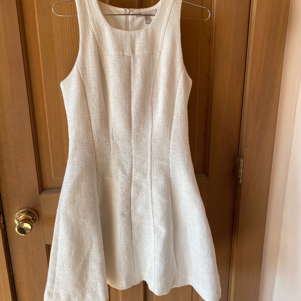 banana republic fit and flare tweed dress